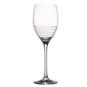 Maxima Decorated White Wine Spiral Goblet Single Glass