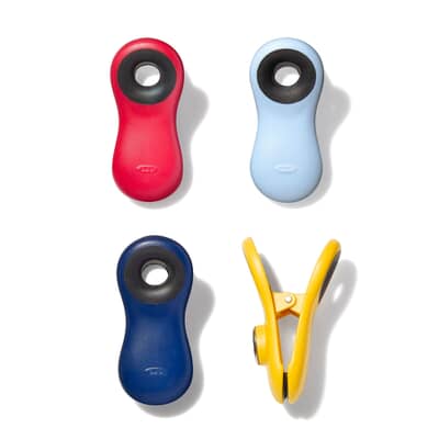 OXO Good Grips Magnetic All-Purpose Clips 4 Pack Assorted Colours