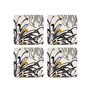 Denby Monsoon Chrysanthemum Cream Coasters Set Of 4