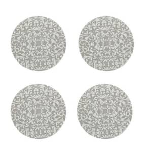 Denby Monsoon Filigree Silver Round Coasters Set Of 4