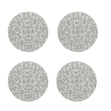 Denby Monsoon Filigree Silver Round Coasters Set Of 4