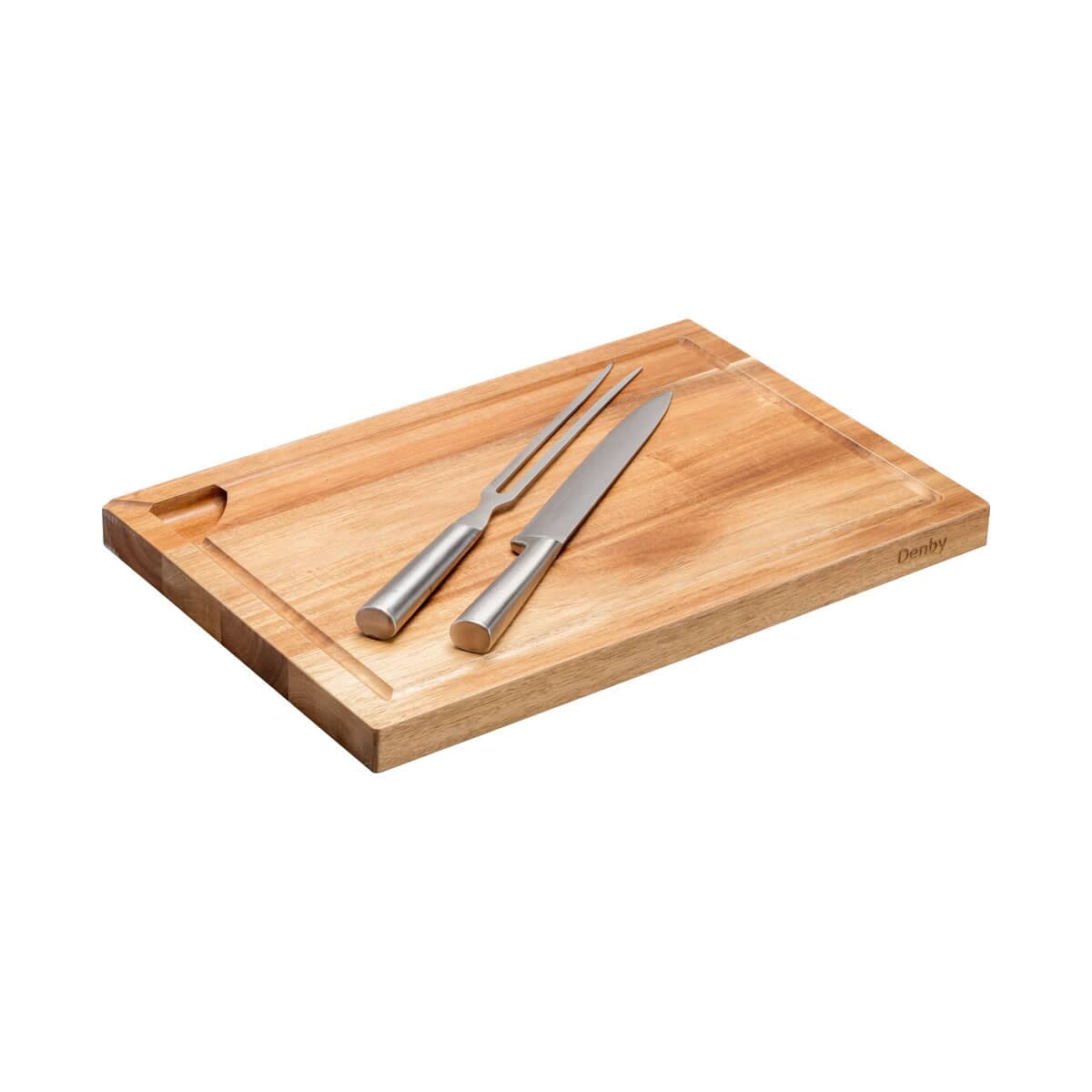 Denby James Martin Carving Board With Carving Knife And Fork