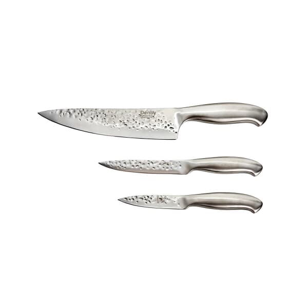 Denby 3 Piece Stainless Steel Hammered Knife Set (190013652)