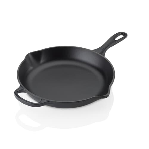 Le Creuset Cast Iron 26cm Frying Pan Satin Black - (201822600) - eCookshop