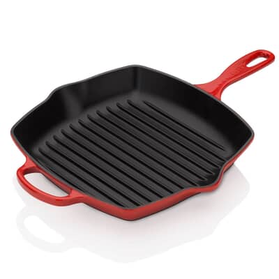 Le Creuset Signature Cast Iron 26cm Square Grillit Cerise