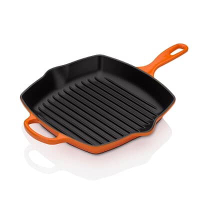 Le Creuset Signature Cast Iron 26cm Square Grillit Volcanic