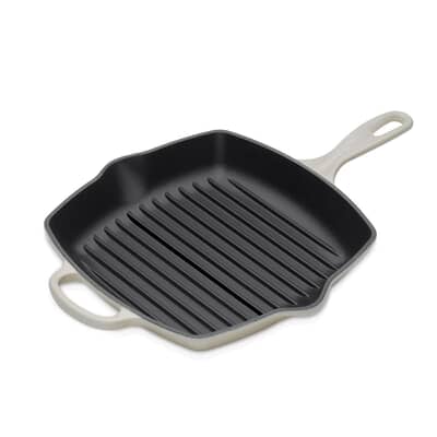 Le Creuset Signature Cast Iron 26cm Square Grillit Meringue