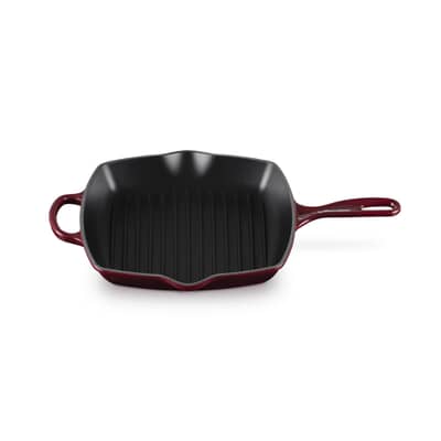 Le Creuset Signature Cast Iron 26cm Square Grillit Garnet