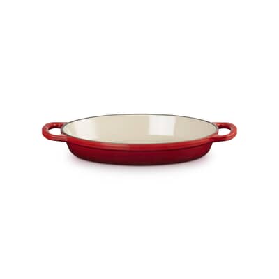 Le Creuset Signature Cast Iron 24cm Oval Gratin Dish Cerise