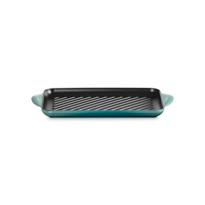 Le Creuset Cast Iron 32cm Rectangular Grill Bleu Riviera
