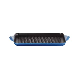 Le Creuset Cast Iron 32cm Rectangular Grill Azure Blue