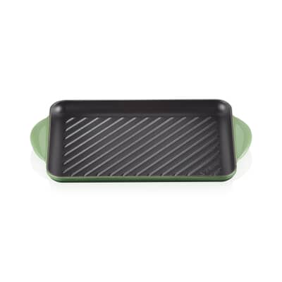 Le Creuset Cast Iron 32cm Rectangular Grill Bamboo Green