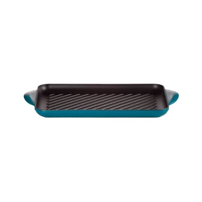 Le Creuset Cast Iron 32cm Rectangular Grill Deep Teal