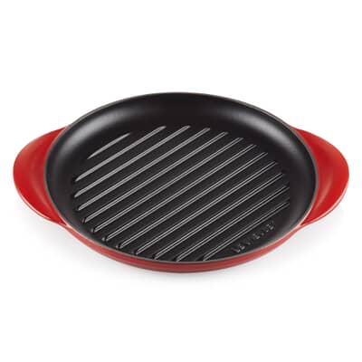 Le Creuset Cast Iron 25cm Round Grill Cerise