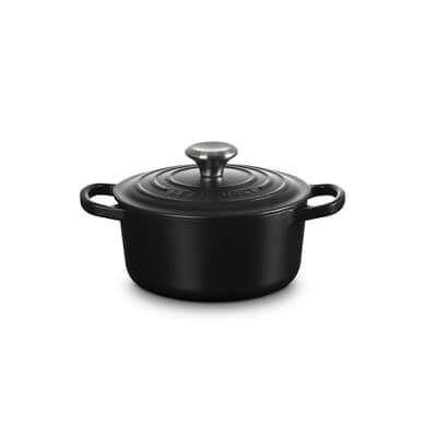 Le Creuset Signature Cast Iron 16cm Round Casserole Satin Black