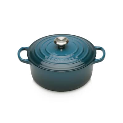 Le Creuset Signature Cast Iron 20cm Round Casserole Deep Teal