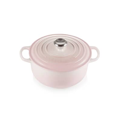 Le Creuset Signature Cast Iron 20cm Round Casserole Shell Pink