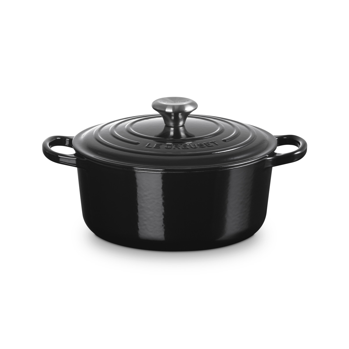Le Creuset Signature Cast Iron 24cm Round Casserole Black Onyx