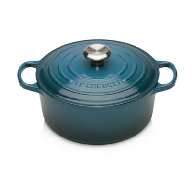 Le Creuset Signature Cast Iron 28cm Round Casserole Deep Teal