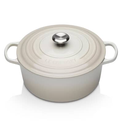 Le Creuset Signature Cast Iron 28cm Round Casserole Meringue