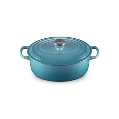 Le Creuset Signature Cast Iron 23cm Oval Casserole Teal