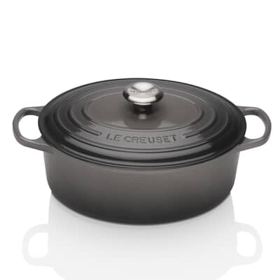 Le Creuset Signature Cast Iron 27cm Oval Casserole Flint