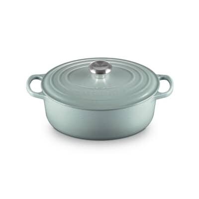 Le Creuset Signature Cast Iron 27cm Oval Casserole Sea Salt