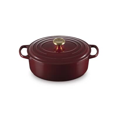 Le Creuset Signature Cast Iron 29cm Oval Casserole Garnet