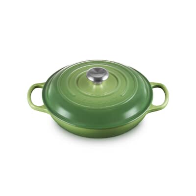 Le Creuset Signature Cast Iron 26cm Shalllow Casserole Bamboo Green