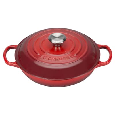 Le Creuset Signature Cast Iron 30cm Shallow Casserole Cerise