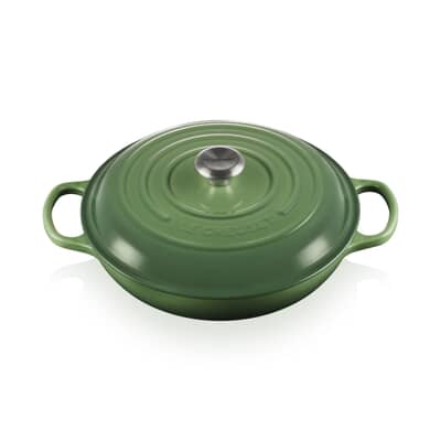 Le Creuset Signature Cast Iron 30cm Shallow Casserole Bamboo Green