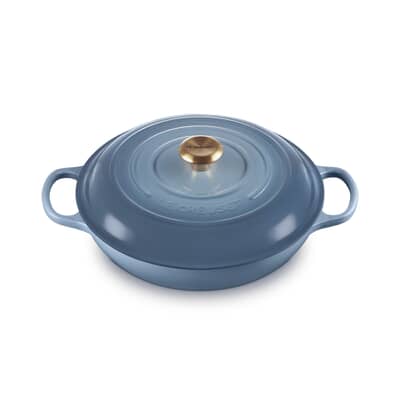 Le Creuset Signature Cast Iron 30cm Shallow Casserole Chambray