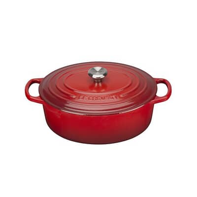 Le Creuset Signature Cast Iron 27cm Oval Shallow Casserole Cerise