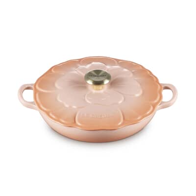 Le Creuset Signature Cast Iron Petal Shallow Casserole 26cm Peche