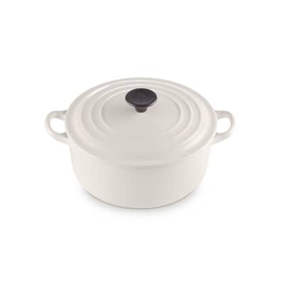 Le Creuset Cast Iron 20cm Round Casserole Creme