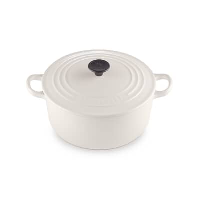 Le Creuset Cast Iron 22cm Round Casserole Creme