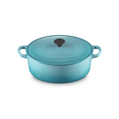 Le Creuset Cast Iron 25cm Oval Casserole Teal