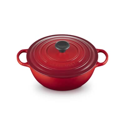 Le Creuset Signature Cast Iron 26cm Soup Pot Casserole Cerise
