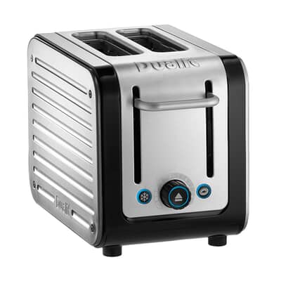 Dualit Architect 2 Slot Toaster Black And Brushed Stainless Steel