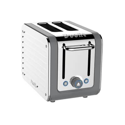 Dualit Architect 2 Slot Toaster Grey With Stainless Steel Panel