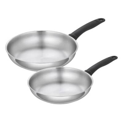 Kuhn Rikon Classic Frying Pan Set uncoated 24cm and 28cm