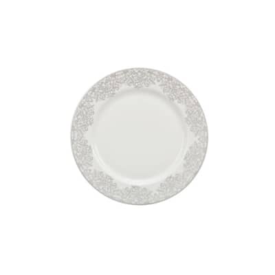 Denby Monsoon Filigree Silver Medium Plate