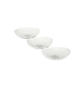 Denby Monsoon Filigree Silver Set Of 3 Dipping Bowls