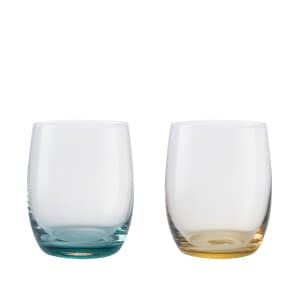 Denby Impression Colours Glassware Small Tumblers (Green/Yellow) Set Of 2