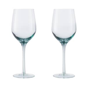 Denby Impression Colours Glassware White Wine Glasses (Green) Set Of 2
