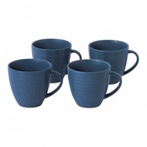 Gordon Ramsay Maze Grill Hammer Blue - Set Of 4 Mugs Mixed