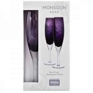 Denby Monsoon Cosmic Champagne Flutes Set Of 2