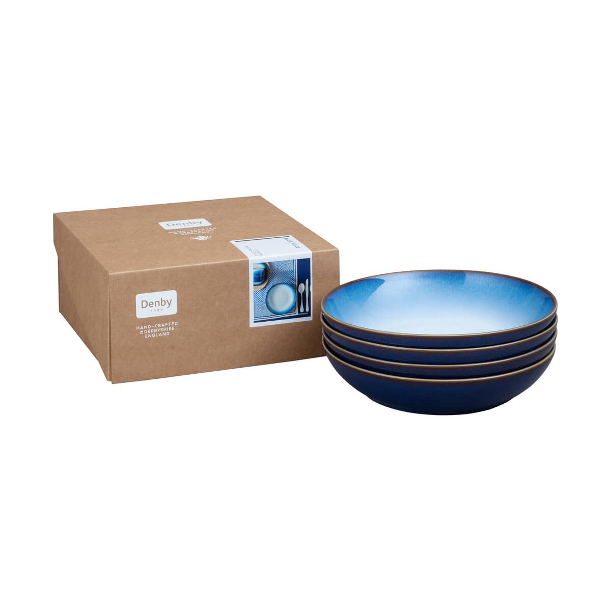 Denby Azure Haze 4 Piece Pasta Bowl Set (421040044)
