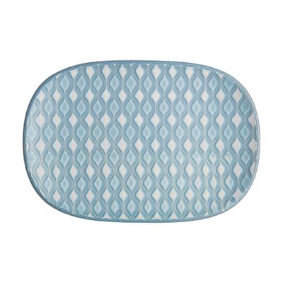 Denby Impression Blue Accent Medium Oblong Platter