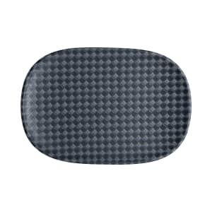 Denby Impression Charcoal Diamond Medium Oval Platter